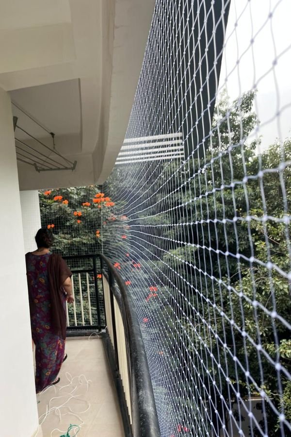 Balcony Safety Nets Fixing Near Me in Hyderabad by Lasya Safety Nets providing professional installation for child safety, pet safety and fall protection.