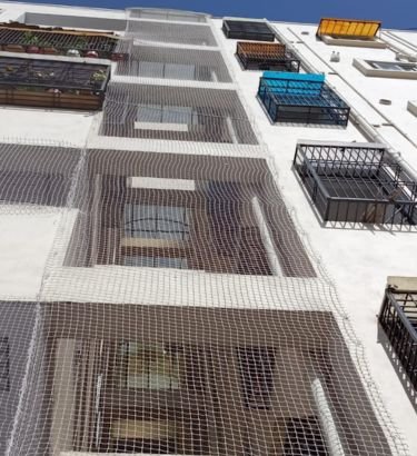 Duct Area Pigeon Nets Price in Hyderabad by Lasya Safety Nets offering affordable pigeon protection solutions for apartment and building duct areas.