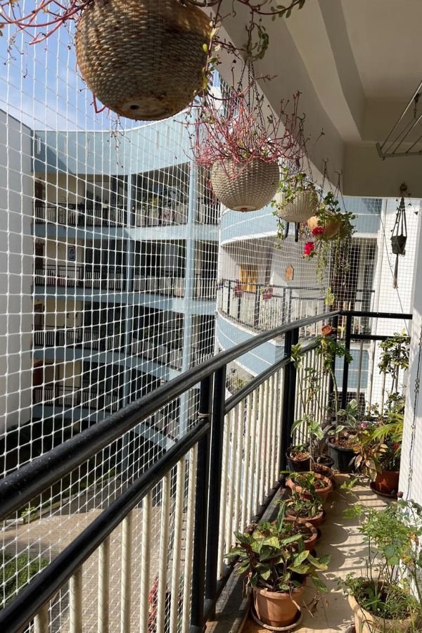 Balcony Safety Nets Installation Cost in Hyderabad by Lasya Safety Nets offering affordable child safety, pet safety and fall protection net solutions.